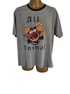 Buy The Muppets All Animal Mens Grey Short Sleeve T-shirt Size L • 9.99£