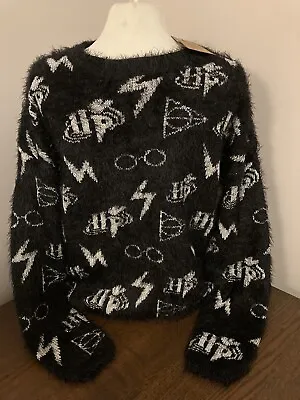 Buy XS 40  Inch Chest Harry Potter - Fluffy Ugly Christmas Jumper Sweater Xmas • 14.99£