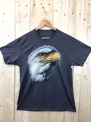 Buy Eagle Bird T Shirt XL Extra Large Grey Graphic Print Bird Of Prey Outdoors Men’s • 9.95£