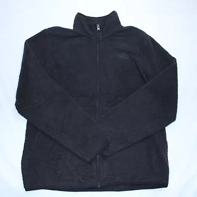 Buy The North Face Zip Up Fleece Jacket Sherpa Mens Large Black Warm Lightweight • 29.99£