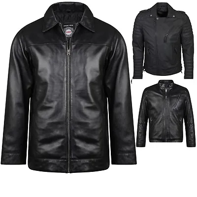 Buy New Kam Mens Leather Jacket Heavy Duty Winter Coat King Plus Sizes • 139.99£