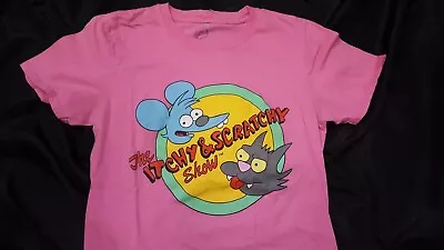 Buy The Simpsons The Itchy & Scratchy Show Shirt Women S Size Small • 10.37£
