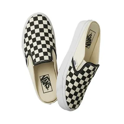 Buy VANS Classic Slip-On Mule VN0004KTEO1 Checkerboard Black White Shoes Slipper • 89.66£