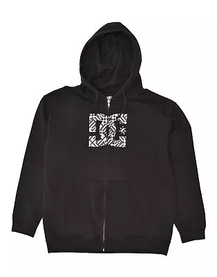 Buy DC Mens Graphic Zip Hoodie Sweater XL Black Cotton BF27 • 19.95£