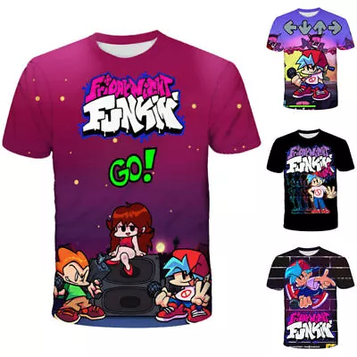 Buy Friday Night Funkin Game Boys Girls Funny Gift Classic Tee Top Kids T-Shirts • 5.39£