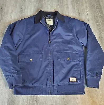 Buy Vans Mens Jacket Chore Drill Factory Navy Blue Jacket - Size Large • 44.99£