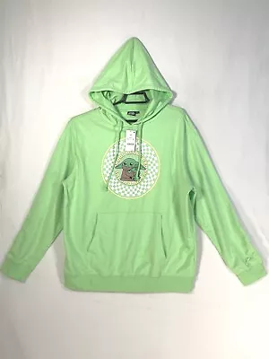 Buy Star Wars Baba Yoda Grogu Sweatshirt Hoodie Womens XXL French Terry Light Green • 14.13£