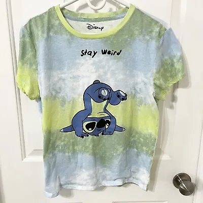 Buy Disney Stitch “Stay Weird” Character Graphic Tie Dye T-Shirt Women’s M • 19.45£