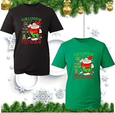 Buy Grumpy Is The New Merry Christmas T-Shirt Grumpy Dwarf Xmas Movie Tree Decor Top • 9.99£
