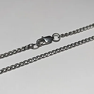 Buy 3mm Stainless Steel Curb Chain - 14  - 30  Lobster Clasp Mens Womens Pendant UK • 4.29£