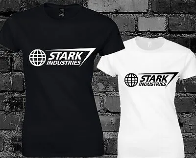Buy Stark Industries Ladies T Shirt Top Iron Man Avengers Movie Film Sci-Fi Print • 7.99£