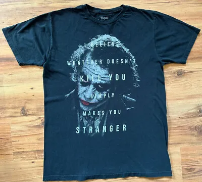 Buy The Dark Knight Joker Shirt “Makes You Stranger”Sz L Movie Heath Ledger DC • 9.99£
