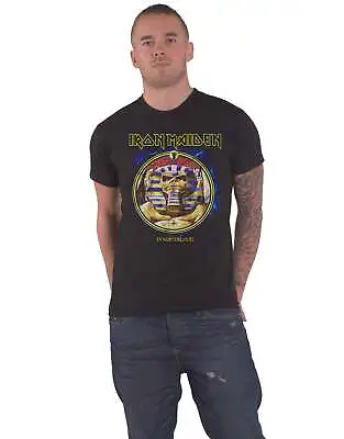 Buy Iron Maiden T Shirt Powerslave Mummy Circle Band Logo New Official Mens Black • 15.95£
