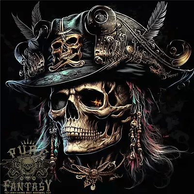 Buy Pirate Skull 5 Mens T-Shirt 100% Cotton • 10.75£