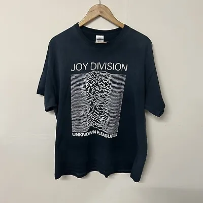 Buy Joy Division 'Unknown Pleasures' Black Dark Grey T Shirt Gildan XL Extra Large • 9.95£