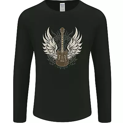 Buy Electric Guitar Wings Rock N Roll Music Punk Mens Long Sleeve T-Shirt • 11.99£