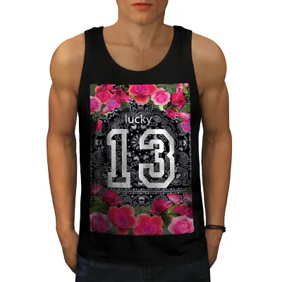 Buy Wellcoda Lucky 13 Mens Tank Top, Flower Active Sports Shirt • 15.99£