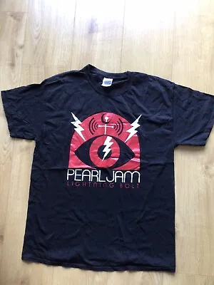 Buy Mens Black Pearl Jam Lightning Bolt T-Shirt Size Large • 30£