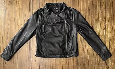 Buy Genuine Leather Jacket - INC International Concepts - Biker Style - Women Size M • 20.87£