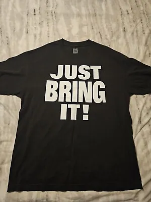 Buy Wwe Just Bring It The Rock Tshirt X Large Wwf Wcw Dwayne Xfl Reigns • 55£