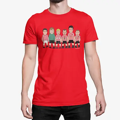 Buy Mens ORGANIC Cotton T-Shirt SUNDERLAND Football Legends Caricature Mackems Kit • 13.99£