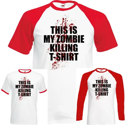 Buy This Is My Zombie Killing T-Shirt Mens Funny Halloween Top The Walking Dead • 11.95£