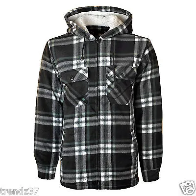 Buy Padded Shirt Fur Lined Lumberjack Flannel Work Jacket Warm Thick Casual Top • 20.99£