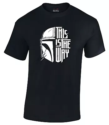 Buy This Is The Way Inspired T-Shirt  Mandalorian Star Wars Gym Yoda Helmet • 7.99£