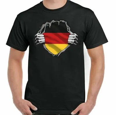 Buy GERMAN T-SHIRT GERMANY Football Hockey Gym MMA UFC Deutschland Flag Ripped Top  • 10.94£