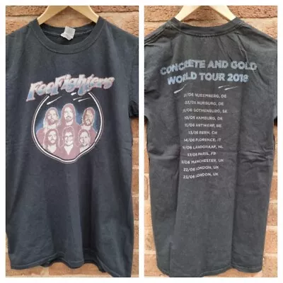 Buy Foo Fighters 2018 T Shirt Concrete & Gold Official Merch Black Backprint MEDIUM  • 14.99£