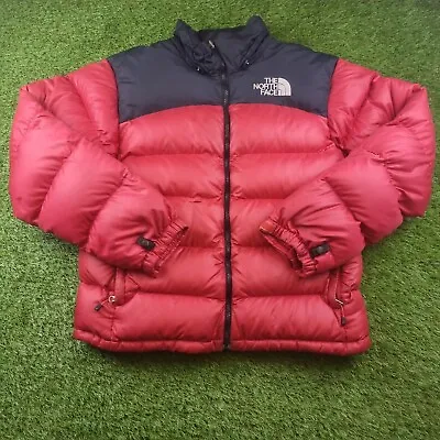 Buy The North Face Nuptse 700 Puffer Jacket Red And Black Vintage Down Jacket • 129.99£