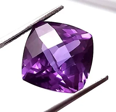 Buy Loose Gemstone 12.80Ct Super Natural Purple Sapphire Cushion Shape Jewelry • 30.43£