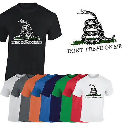 Buy Don't Tread On Me Flags Mens T-Shirt Gadsden Flags Snake Rebellion Gift Tshirt • 8.99£