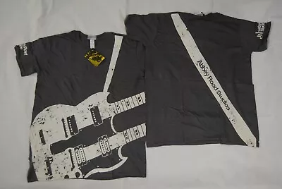 Buy Abbey Road Studios Double Neck Guitar T Shirt New Official The Beatles • 7.99£