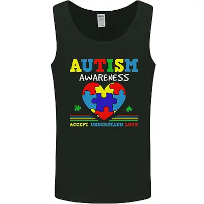 Buy Autism Awareness Autistic Love Accept ASD Mens Vest Tank Top • 9.99£