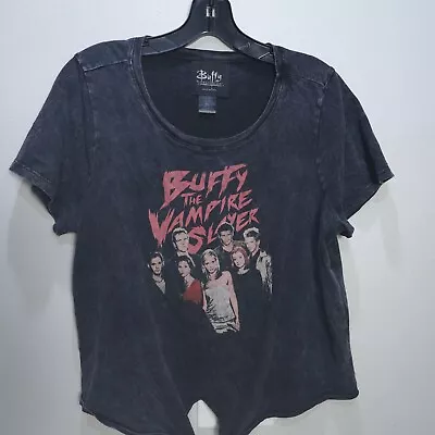 Buy Buffy The Vampire Slayer Shirt Womens XLarge Black Spell Out TM Usa Series TV XL • 11.99£
