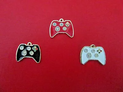 Buy 3 X GAMES CONTROLLERS XBOX STYLE CHARMS PENDANTS METAL JEWELLERY. • 2.99£