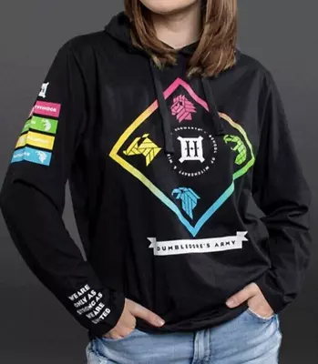 Buy Lootcrate DX Harry Potter Dumbledore Army Hoodie Womens Large Black Long Sleeve • 18.18£
