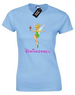 Buy Drinkerbell Ladies T Shirt Funny Tinkerbell Hen Party Women Wine Lover Hen Do • 8.99£