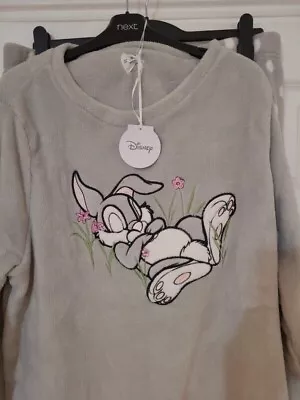 Buy Disney Character Fleece Pyjamas Ladies Bambi Thumper Rabbit Women PJ Large 14-16 • 25£