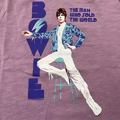 Buy NWT David Bowie Size XS Cropped Pink T Shirt The Man Who Sold The World Glam NWT • 27.47£