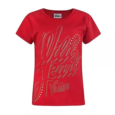 Buy The Vamps Girls Wild Heart T-Shirt NS5914 • 14.67£