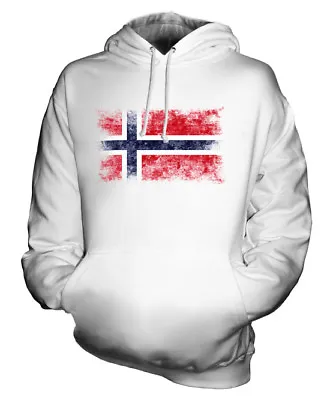 Buy Norway Distressed Flag Unisex Hoodie Top Noreg Norwegian Norge  Football • 32£