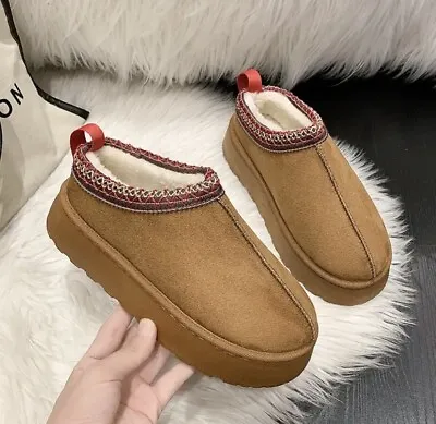 Buy Slippers Snow Boots UGG Dupe Brand New Cashmere Thick Sole Warm Size 7.5UK EU 41 • 35£