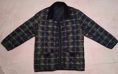 Buy JOHN PARTRIDGE CHECK Quilt Quilted Padded JACKET COAT Field Country Cord SMALL • 19.99£