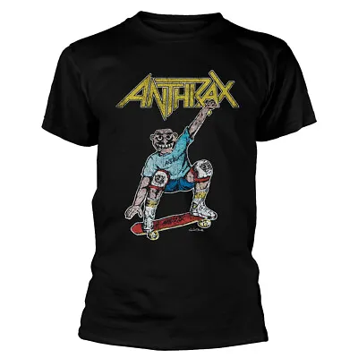 Buy Anthrax Spreading Skater Notman Vintage Black T-Shirt NEW OFFICIAL • 16.29£