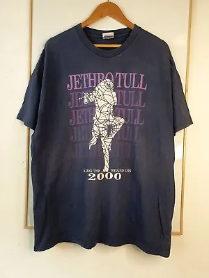 Buy Vintage Jethro Tull Shirt Mens SIZE XL Extra Large Blue A Leg To Stand On 2000 • 35.82£