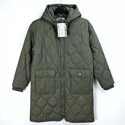 Buy Stolen Heart - NEW - Water Repellent Quilted Jacket - Khaki - UK 10 • 22£