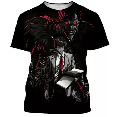 Buy Aime Death Note Harajuku Casual Women Men T-Shirt 3D Print Short Sleeve Tee Tops • 10.79£