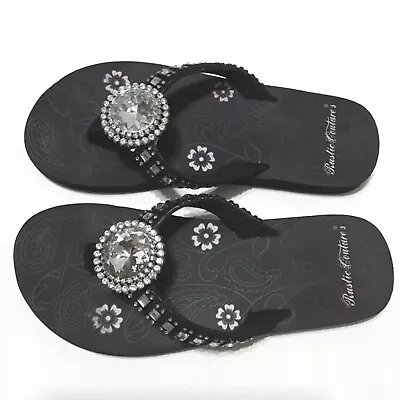 Buy Rustic Couture Women's Blinged Thong Flipflops Slippers US 7 • 23.62£